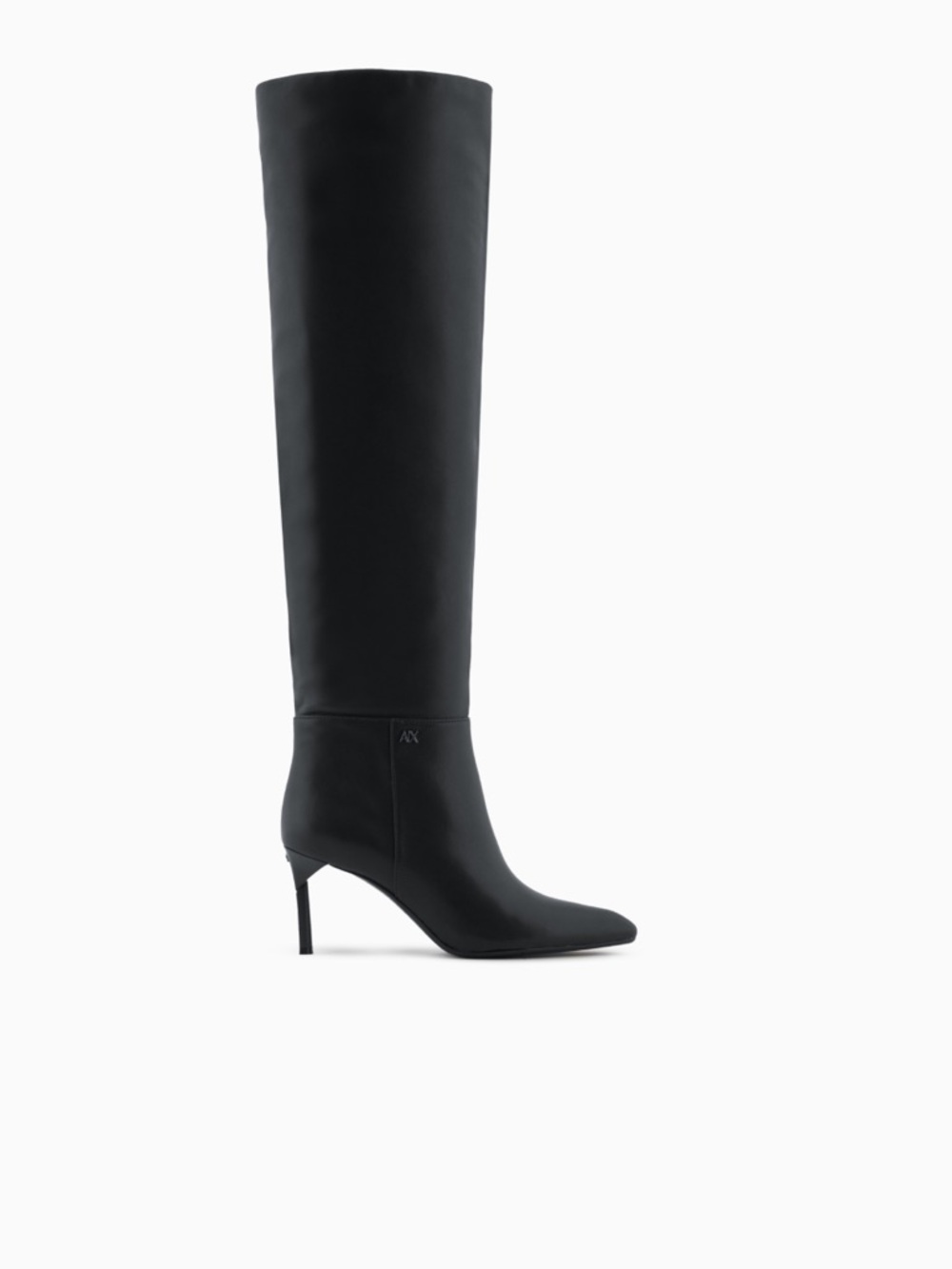 Armani Exchange Black Over-the-Knee thin heels boots